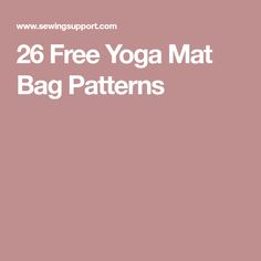 the 25 free yoga mat bag patterns for beginners to use in their home gym