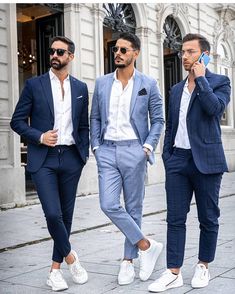 Casual Wedding Suit, Men In Suits, Blue Suit Men