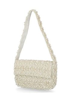 Elevate your evening ensemble with this beaded baguette bag from Jessica McClintock. | Jessica McClintock Quinn - Handcrafted Beaded Baguette Bag Jessica Mcclintock, Baguette Bag, Purses And Handbags, Shoulder Bag, Handbags, Baguette