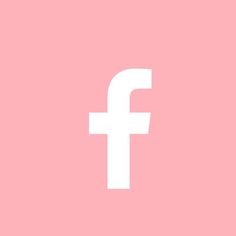 a white facebook logo on a pink background