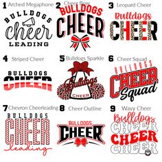 some type of cheer team logos