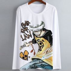 Super Cool Unisex One Piece Long-Sleeve T-Shirt Featuring Trafalgar Law. Asian Size Xl, About 39" Bust (Which Is Equivalent To Us Size L). Brand New Without Tag. (Nwot) Smooth & Stretchy Chinon Fabric. Print Will Not Wash Off. I Have More One Piece Collectible Items In My Closet. Bundle To Save On Shipping. Thanks For Looking. From A Pet- & Smoke-Free Home. One Piece Trafalgar Law, One Piece Shirt, One Piece Man, Trafalgar Law, Fabric Print, Super Cool, Long Sleeve Tshirt, Long Sleeve Tees, Long Sleeve Shirts