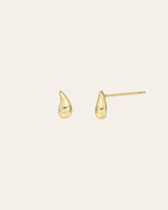 A mini version of a popular stud, these 14K Gold Mini Teardrop Stud Earrings add a touch of luxury to any ear stack. From a strapless gown to a classic white tee, these earrings elevate your style with their curvaceous, mini bubbly design. Effortless and feminine, they are a trendy must-have for the fashion-forward woman. Size: Approx. 3.46mm(W) x 7.6mm(H) Total Weight: Approx. .76 grams (per pair) Standard Production: 3-5 business days Rush Order Production: 2-3 business days Shipping: Select s Gold Aesthetic, Ear Stack, Tiny Studs, Tiny Stud Earrings, Strapless Gown, Earrings Studs, Feminine Look, Personalized Necklace, White Tee