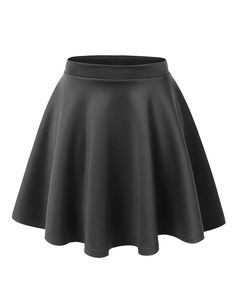 90% Polyester, 10% Spandex Made in U.S.A. or Imported. Hand Wash Only Stretchy fabric for comfortable fit / Skater skirt with an elastic inner band / Double-stitched bottom hem This versatile skater skirt is a must to make an amazing outfit You can wear it in any occasion - school, office, dates, and parties HAND WASH COLD / NO BLEACH / HANG DRY Mini Circle Skirt, Flared Skater Skirt, Rok Mini, Charlotte Rampling, Black Skater Skirts, Mini Skater Skirt, Peplum Tops, Flared Mini Skirt, Stretchy Skirt