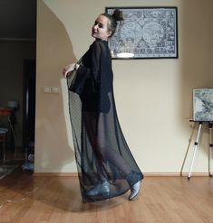 Sheer Chiffon Black Coctail Party Novelty Casual Summer Minamilist Muslin Kimono Jacket Cardigan. Boho Seaparates.Lenght: 45"Soft transparent material, very elegant and stylish.Washing methods : hand washMade with soft high quality tissues.SIZE - S - UK 8 - US 4/6 - EU 34SIZE - M - UK 10 - US 8/10 - EU 36SIZE - L - UK 12/14 - US 12 - EU 38/40SIZE-XL-UK 14-16-US 14-EU 42Hand wash in cold water, lay flat to dry Sheer Jacket, Sheer Clothing, Jacket Cardigan, Transparent Fashion, Transparent Material, Long Kimono, Gothic Dress, Personalized Clothes, Asymmetrical Skirt