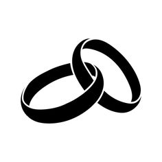 two black intertwined rings on a white background