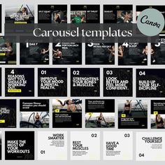 a large set of powerpoint presentation templates with various images and text on them