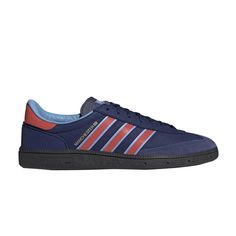 Find ADIDAS Manchester 89 Spzl 'dark on Editorialist. Manchester 89 SPZL 'Dark Blue' Terrace Fashion, Original Clothes, Football Kits, Adidas Superstar Sneaker, Latest Shoes, Blue Adidas, Red Light, Blue Shoes, Light Red