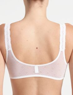 Yasmine Eslami's Alexandra bralette is crafted from soft, stretchy jacquard with delicate lace trim. A seamed, curved underband privides support . This bralette has a is very comfortable to wear with a fresh, delicate look. Wear with the Alexandra brief. Soft, stretchy jacquard with delicate lace trim Wire free, seamed cured underband Designed in Paris, made in Portugal Size note: Telma wears the S. She is 32B, waist 24" / 61cm, hips 34" / 84cm The studio model is a 32D and wears a size large Ya Lace Camisole Bra With Removable Pads, Delicate Lace Full Cup Nursing Bra, Lace Camisole With Removable Bra Pads, Lace Camisole Bra With Lace Trim, Feminine Full Coverage Bra With Lace Trim, Seamless Full Coverage Lace Bra, Feminine Full Cup Bra With Lace Trim, White Lace Trim Camisole Bra, Bra Friendly Lace Camisole