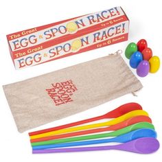 the egg spoon race game is in its pouch and it's ready to be played