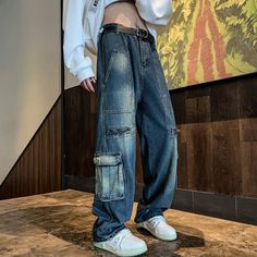 Wiaofellas New Streetwear Patchwork Jeans Cargo Pants Loose Plus Size Wide Leg Pants Harajuku Casual Denim Pants Men Clothing Y2K As measured by hand,1-3 cm difference is allowed (1cm=0.39inch).Height 165-170cm Weight 45-55kg Choose size SHeight 170-175cm Weight 55-60kg Choose size mHeight 170-178cm Weight 60-70kg Choose size LHeight 175-180cm Weight 70-75kg Choose XLHeight 175-182cm Weight 75-85kg Choose 2XLHeight 175-185cm Weight 85-90kg Choose 3XL 1Measurement In CM window.adminAccountId=2640 Patchwork Denim Cargo Jeans For Streetwear, Hip Hop Style Denim Blue Denim Pants, Medium Wash Patchwork Bottoms For Streetwear, Hip Hop Full Length Denim Cargo Jeans, Hip Hop Denim Blue Pants, Patchwork Medium Wash Bottoms For Streetwear, Casual Wide Leg Cargo Pants With Patchwork, Casual Wide-leg Patchwork Cargo Pants, Blue Patchwork Cotton Cargo Jeans