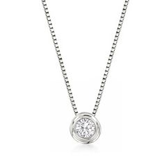 Ross-Simons - .12 Carat Bezel-Set Diamond Necklace in 14kt White Gold. 18". A stunning addition to any collection! A wonderfully pretty .12 carat bezel-set round brilliant-cut diamond is gloriously set in polished 14kt white gold. Suspends from a box chain. Springring clasp, bezel-set diamond necklace. Diamond birthstones are the perfect gift for April birthdays. Jewelry Redesign, Bezel Set Necklace, Mine Mine, 16 Inch Necklace, Diamond Birthstone, Necklace Diamond, Bezel Set Diamond, Set Necklace, The Authority