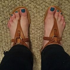 New, Never Worn. Low Wedge And Cushioned Insole And Rubber Bottoms. Last Picture Shows A Little Peeling On The Inside Strap Of Left Shoe. Rainbow Heels, Low Wedges, Aldo Shoes, Thong Sandals, Women's Shoes Sandals, Shoes Sandals, Braids, Wedges, Size 6