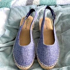 Nwot Bella Vita Denim Espadrilles That Have Never Been Wore Except When Tried On In The House. These Are Size 9 And Are Great Foe The Summer! Bought At Nordstrom And Are So Cute! Comfortable Blue Slip-on Espadrilles, Comfortable Blue Espadrilles With Round Toe, Casual Open Toe Fabric Espadrilles, Casual Open-toe Fabric Espadrilles, Casual Open Toe Canvas Espadrilles, Casual Canvas Open Toe Espadrilles, Blue Comfortable Espadrilles For Summer, Comfortable Blue Espadrilles For Spring, Blue Casual Espadrilles With Round Toe