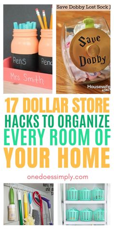 dollar store hacks to organize every room of your home