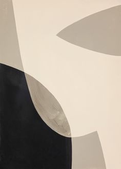 an abstract painting with black, white and grey colors