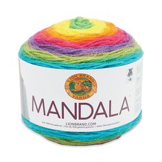 a multicolored ball of yarn with the word mandala written on it