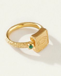 Osiris Seal Ring Gold Vermeil – Temple of the Sun US Egyptian Rings, Jewellery Lookbook, Egyptian Ring, The Eye Of Horus, Egyptian God, Seal Ring, Gold Vermeil Jewelry, Diamond Guide, Eye Of Horus