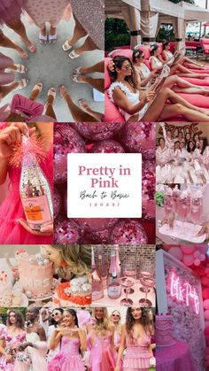 bachelorette Bridesmaids Bachelorette Party, Pink Yacht Party, Bachlorette Party Ideas Themes, Pink Dress Code Party, Classy Pink Bachelorette Party, Bachelorette Vibes Aesthetic, Pink Sparkly Bachelorette Party, 50 Shades Of Pink Bachelorette Party, Blush Pink Bachelorette Party