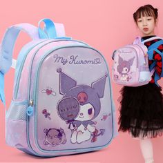 Material: Oxford Cloth Features: Burden Reduction Style: Childlike cute Pattern: Cartoon animation Fashion Element: Other Occasion: School Education Purple Backpack, Puppy Supplies, Female Cartoon, Rose Bleu, Cartoon Animation, Childrens Backpacks, School Education, 1 Rose, Backpack Sport