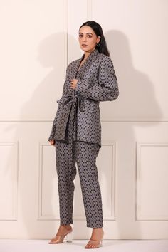 Take a look at this wonderful Ghigham B -weaved Blue co-ord set. subtle Gingham print will make you think again. If you are not up for dressing up in layers of heavy fabric for the winter, then here is the absolute outfit for you. The rich finish of the blazer, with its simple belt style, is what being effortlessly trendy is all about. Product Details Material: South-Weaved Cotton Type of Work: Gingham Pattern Material: South-Weaved Cotton Neckline: V Neck Fit: Comfortable Contents: One Blazer, Simple Belt, Wings Dress, Types Of Work, Gingham Pattern, Belt Style, Think Again, Gingham Print, Co Ord Set, Co Ord