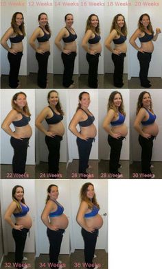 a series of photos showing the stages of a pregnant woman's stomach