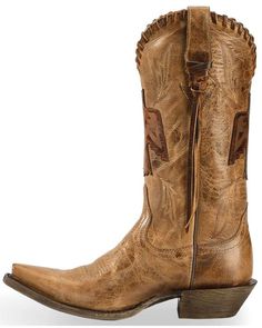 Ariat Women's Tan Thunderbird Overlay Cowgirl Boots - Snip Toe, Tan Leather Boots With Heel Pull Tab For Rodeo, Snip Toe Cowgirl Boots, Boot Barn, Store Hours, Goodyear Welt, Leather Fringe, Country Outfits, Get Directions, Cowgirl Boots