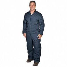 (eBay) NWoT VF Imagewear Men's Insulated Front Zip Coverall Navy Size XL Reg $140 CC064 Cotton Long Sleeve Overalls For Winter, Long Sleeve Overalls With Pockets For Outdoor, Work Coveralls, Coverall Jumpsuit, Safety Workwear, Shop Office, Information Technology, Combed Cotton, Work Outfit