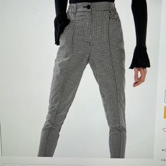 Trousers. Black And White Brand New Without Tags. Never Been Worn ! Very Hip And Trendy ! Purchased From Urban At Full Price. Black And White Gingham Plaid Pattern.Size:Xs Flexible Elastic Waist. Waist: 26"-27" Inseam: 28" Casual Black Pants With Houndstooth Pattern, Casual Black Houndstooth Pants, Trendy High Waist Houndstooth Bottoms, Casual High-waisted Houndstooth Pants, Black Houndstooth Trousers, Urban Outfitters High Waist Fitted Bottoms, Urban Outfitters High-waisted Fitted Bottoms, Trendy Fitted Bottoms From Urban Outfitters, Trendy Fitted Bottoms By Urban Outfitters