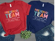 Preschool Team Shirt, Preschool Teacher Shirt, Back To School Shirt, Preschool Crew Tees, Teaching Preschool, Pre K Teacher Crew Squad, Preschool Crew Tees, Pre K Team Shirt, Preschool Tops, Preschool Squad Tees, Back To School 2024, Preschool Group Tee, preschool teacher, prek shirt, pre teacher shirt, pre k teacher shirt Custom Tee Nation offers unique and personalized t-shirts that let you express your style and personality. Choose from a range of designs and add your own text to make it one- Blue T-shirt For School, Red School Spirit Tops For School, Preppy Short Sleeve School T-shirt, Preppy Short Sleeve T-shirt For School, Prek Teacher Outfits, Prek Teacher, Pre K Teacher, Preschool Teacher Shirts, Preschool Shirts