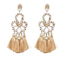 GlamorouZ MeticulouZ StyleZ Rhinestone Tassel Earrings, Earrings With Tassels, Creative Earrings, Stunning Aesthetic, Confident Style, Luxury Earrings, Chic And Elegant, Flower Hair Accessories, Floral Fashion