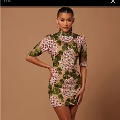 Nwot. Never Worn, Was A Little Big On Me. I’m A 2/4 For Reference. Absolutely Stunning. Eloise Floral Embroidered Mini Dress, Size Medium Pink/Green. Zip Back Closure. 3/4 Sleeve. Fit True To Size. Note- Does Not Come With Underlaying Material. Fitted Mini Floral Dress With Print, Fitted Mini Floral Dress With Printed Design, Fitted Mini Length Printed Floral Dress, Green Floral Print Mini Dress With Short Sleeves, Fitted Embellished Mini Dress With Short Sleeves, Spring Embellished Fitted Mini Dress, Spring Green Embroidered Dress For Party, Spring Green Embroidered Party Dress, Spring Party Green Embroidered Dress