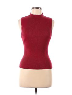 GSTQ Sleeveless Top Size: Medium Burgundy Tops - used. 72% VISCOSE, 28% POLYESTER, Turtleneck, | GSTQ Sleeveless Top Burgundy Turtleneck Tops - Used - Size Medium Luxury Red Formal Tops, Luxury Red Tops With Buttons, Luxury Red Tops With Ribbed Cuffs, Luxury Red Top With Ribbed Collar, Cheap Red Blouse For Winter, Cheap Red Winter Blouse, Cheap Red Long Sleeve Blouse, Cheap Long Sleeve Red Blouse, Cheap Fitted Red Blouse