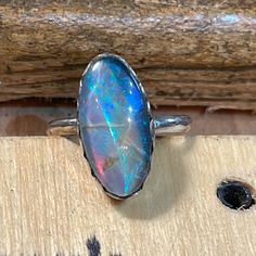 Very Old And Rough In Style Testing For Sterling Silver Opal Measures 16.5mm X 8.5mm Ring Size 5.25 Ring Color, Opal Ring, Opal Rings, Womens Jewelry Rings, In Style, Vintage Ladies, Vintage Jewelry, Opal, Ring Size