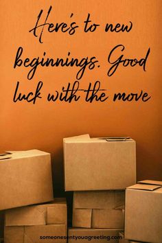 there's to new beginnings good luck with the move vinyl wall decal sticker