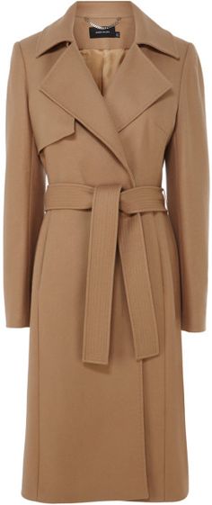 Karen Millen - England Ultimate Camel Coat Classic Trench Coat, Wool Trench Coat, Long Wool Coat, Belted Trench Coat, Wrap Coat, Classic Coats, Camel Coat