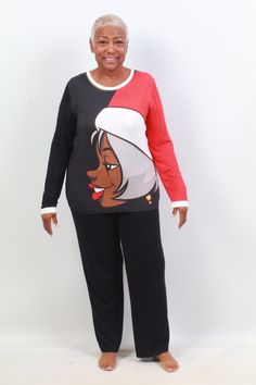 Indulge in the warmth of the season with our Christmas Pajama Set, now featuring the endearing Black Santa Claus Grandma design to infuse your holiday gatherings with love and cultural richness. Tailored for Black Families, this set includes Grandma Pajamas, ensuring comfort and style for every generation.  At Family Pajama Jams, we take pride in fostering unity and cultural celebration. Our Christmas Pjs Family line not only embodies the spirit of togetherness but also supports Black Owned Shops, contributing to the preservation of meaningful traditions. Envision the joy as the whole family, including Black Women Pjs, Girl, Boy, and Children, comes together in these eco-friendly, soft, and moisture-wicking Xmas Pajamas.  Crafted from a blend of 95% bamboo and 5% spandex, our Holiday Cloth Casual Black Christmas Sleepwear, Black Graphic Print Sets For Winter, Winter Black Graphic Print Sets, Black Long Sleeve Graphic Sleepwear, Black Long Sleeve Graphic Print Sleepwear, Black Christmas Sleepwear, Black Christmas Holiday Sleepwear, Black Long Sleeve Christmas Sets, Black Holiday Sleepwear For Winter