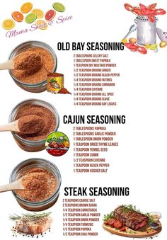 the recipe for homemade seasoning is shown