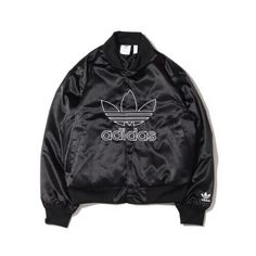 NEW MENS ADIDAS SATIN BLACK BOMBER JACKET   COLOR: BLACK SIZE: US MENS SMALL STYLE: H09165 100% AUTHENTIC   DETAILS: *SNAP BUTTON *VINTAGE RETRO 80’S & 90’S   BUYER/ CONSUMER is responsible for shipping charges due to buyer's remorse or change of mind.     The seller will be responsible for shipping charges due to error or negligence on their part.     Any questions please send a message.     Please visit my store ELIJAHROCKINDEALS for other items for sale.     Thank you for your business. Trendy Black Varsity Jacket With Pockets, Black Winter Windbreaker For Streetwear, Black Windbreaker For Streetwear In Fall, Black Windbreaker For Fall Streetwear, Black Fall Windbreaker For Streetwear, Black Techwear Track Jacket For Fall, Black Urban Windbreaker For Streetwear, Casual Varsity Jacket With Padded Collar For Streetwear, Urban Windbreaker With Padded Collar For Streetwear