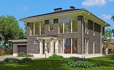 this is an artist's rendering of a two story house