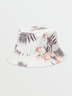 Designed in collaboration with Volcom's long time rider, Coco Ho, protect yourself from the sun in this bucket hat with its totally rad style featuring a unique floral print design. - 
 - 100% Polyester
 - Wide brim bucket hat
 - Unstructured sublimation printed light weight plain weave
 - Floral all over print with Stone embroidery
 - Solid with Stone embroidery on reverse Coco Ho, Wide Brim Bucket Hat, Stone Embroidery, Bucket Hat White, Hiking Essentials, Reversible Bucket Hat, Floral Print Design, Women's Headwear, Snow Jacket