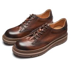 Tired of mundane shoes? Your solution might be right here. With a stable lace-up closure and a touch of the latest fashion, these Oxford shoes offer a refreshing alternative. Ideal for sprucing up your look, the exclusively designed pair features the best quality genuine leather upper and a thick sole, promising a stylistic difference. Go ahead and order to step into a new level of style and comfort. Specifications Brand Name: GeraldBlack Shoes Type: BasicOrigin: Mainland ChinaSeason: Spring/AutumnUpper Material: Genuine LeatherUpper-Genuine Leather Type: Cow LeatherFit: Fits true to size, take your normal sizeModel Number: SHOE-TR-2398Closure Type: Lace-upItem Type: OxfordsFashion Element: SewingDepartment Name: AdultOutsole Material: RubberPattern Type: SolidFeature: BreathableFeature: H Oxford Shoes Brown, Shoes Brown, Types Of Shoes, Cowhide Leather, Oxford Shoes, Latest Fashion, Leather Upper, Oxford, Genuine Leather