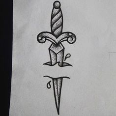 Traditional Dagger Tattoo, Pointillism Tattoo, Knife Tattoo, Muster Tattoos, Trendy Tattoo, Old School Tattoo Designs, Dagger Tattoo, Tattoo Feminina, Trendy Tattoos