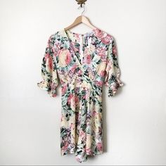 Brand New With Tags! Retail Price $158.00 Anthropologie Faithful The Brand Floral Romper Belted Waist Bell Sleeves Back Zip Closure Size Large 100% Rayon Measurements: Armpit To Armpit 23” Waist 17”, Length 35” No Flaws Of Any Kind All Prices Are Negotiable #X Pink Floral Print Jumpsuits And Rompers For Garden Party, Pink Floral Print Jumpsuits For Garden Party, Floral Print Jumpsuits For Garden Party In Spring, Floral Print Jumpsuit For Spring Garden Party, Spring Floral Print Pink Jumpsuits And Rompers, Pink Floral Print Jumpsuits And Rompers For Spring, Spring Pink Floral Print Jumpsuits And Rompers, Pink Floral Print Jumpsuit For Spring, Fitted Floral Print Jumpsuits For Garden Party