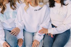 Looking for a cozy sweatshirt that shows off your unique style? Check out our custom embroidered collar sweatshirt! This relaxed-fit jumper is perfect for those chilly days and nights, and the small customization on the collar and sleeve lets you add a personal touch. Whether you're running errands or just Netflix and chilling, this shirt is sure to keep you comfortable all day long. So don't wait any longer, order your custom sweatshirt today! Details: - 50% cotton / 50% polyester - Fleece line Oversized White Sweatshirt With Letter Embroidery, White Sweatshirt With Letter Embroidery For Loungewear, White Letter Embroidery Sweatshirt For Loungewear, White Sweatshirt With Custom Embroidery In Relaxed Fit, White Sweatshirt With Custom Embroidery, Relaxed Fit, Casual Sweatshirt With Custom Embroidery For Loungewear, Custom Embroidery Relaxed Fit Sweatshirt For Loungewear, White Custom Embroidered Tops For Loungewear, Long Sleeve Sweatshirt With Embroidered Logo