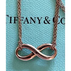 Authentic~New Never Worn. Might Have Light Hairline Scratches From The Storage And Handling. Tiffany & Co. Double Chain Infinity Necklace. Tag Stamped “Tiffany & Co” “ Au750” Rose Gold 750 On 16” Chain Infinity Charm Size: 7/8” Wide. Will Come With A Box *Please Preview All Photos As Extended Description. Will Make A Perfect Gift Or A Great Addition To A Jewelry Collection. Luxury Rose Gold Infinity Jewelry, Elegant Rose Gold Infinity Necklace, Luxury Infinity Jewelry For Formal Occasions, Elegant Infinity Chain Necklace, Elegant Infinity Necklace For Party, Infinity Necklace Tiffany, Tiffany Infinity Necklace, Tiffany And Co Jewelry, Double Necklace