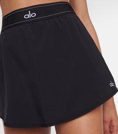 Find ALO Match Point Tennis Skirt on Editorialist. Made in Vietnam. Care instructions: machine wash at 30 degrees. Elasticated waistband. Designer color name: Black. Material: 92% polyester, 8% elastane. Sporty Elastane Skirt With Elastic Waistband, Black 4-way Stretch Skort For Spring, Black Stretch Tennis Skirt, Black Stretchy Functional Tennis Skirt, Athleisure Black Lined Skort, Black Athleisure Skort With Lined Skirt, Black Stretch Tennis Skirt With Elastic Waistband, Stretch Black Tennis Skirt With Elastic Waistband, Sporty Black Relaxed Skort