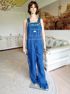 "Denim jumpsuit jean jumpsuit Denim Overall vintage womens overall pants jean overalls Retro overalls Bib Overall XXL grunge overalls Bib Dungarees 100 % - cotton made in Vietnam height of the woman in the photo - 180 cm Please refer to photos for details of condition. Condition: very good vintage Measurements: Inseam : 83cm/32.7\" Length: 158 cm + ( be regulated ) /62.2\"+ Hips- 106 cm/ 41.7\" Waist: 100 cm/ 39.4\" Size: XXL note The color on the pictures may vary due to monitor settings and li Retro Overalls, Jumpsuit Jean, Jean Jumpsuit, Overall Pants, Jumpsuit Denim, Jean Overalls, Bib Overalls, Overalls Women, Jeans Jumpsuit