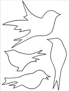 a drawing of two birds flying in the sky