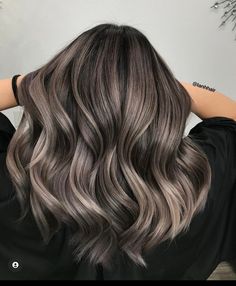 Hair Color Ideas Ashy Brown, Mushroom Blonde On Dark Hair, Mushroom Brown Balayage Short, Warm Winter Brunette Hair, Ash Brown Balayage On Dark Hair Short, Ash Brown Low Lights On Dark Hair, Cool Tone Mushroom Brown Hair, Chocolate Gray Hair Color, Hair Color Ideas For Brunettes Gray